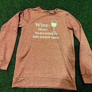 Long Sleeve Shirt Wine The Glue holding this 2020 shit show together